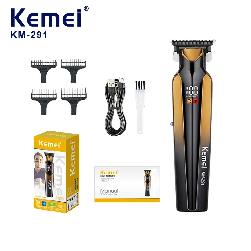 Kemei Haarschneidemaschine KM-291 Professionelle Friseur-Friseur-Akku-Haarschneidemaschine Haarschneider für Männer Carving Clipper