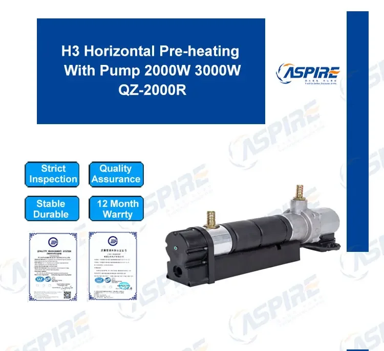 أنظمة التسخين المسبق الأفقية H3 مع مضخة 3000 وات QZ-3000R