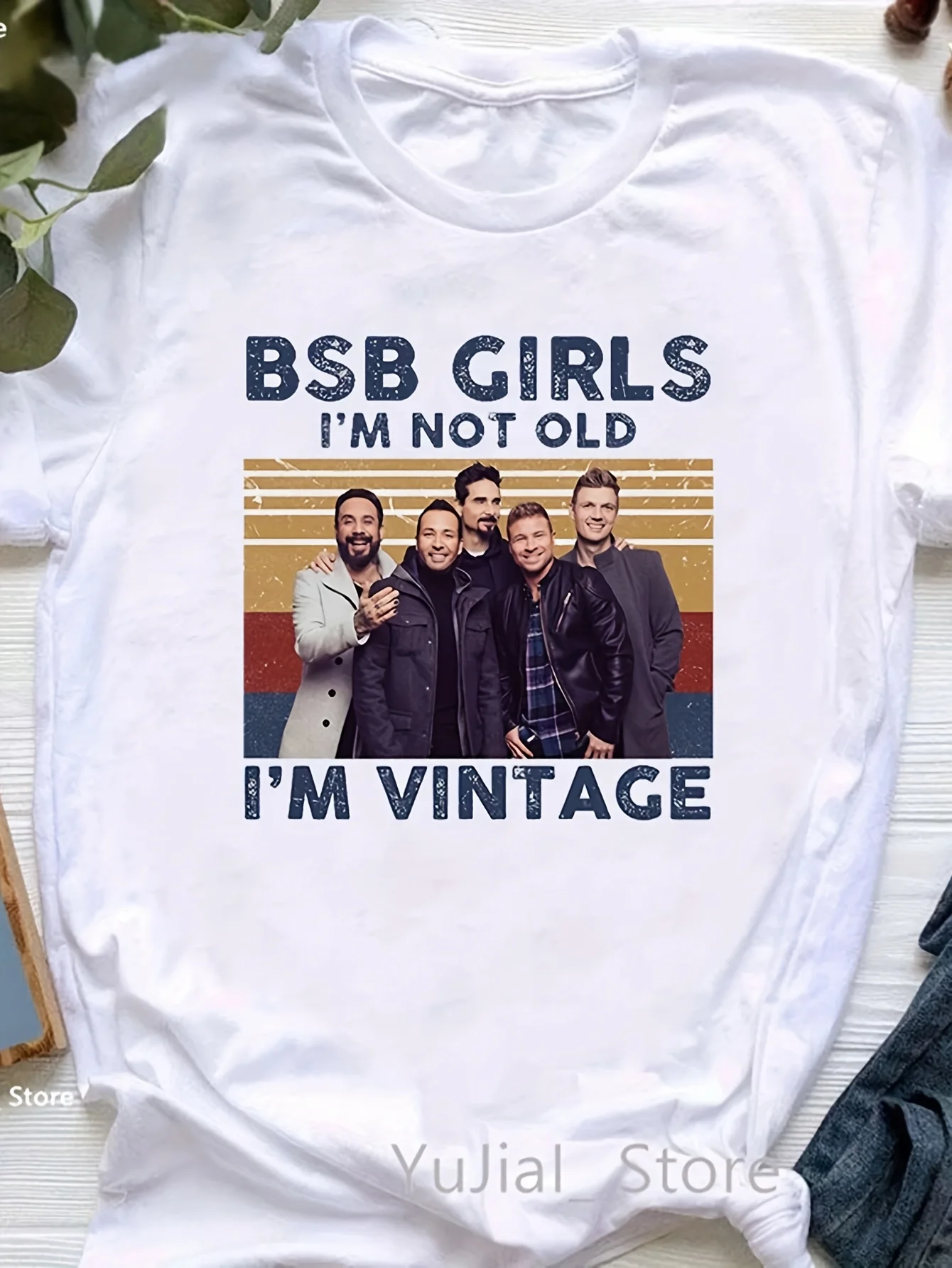 

Bsb Girls I Am Not Old I Am Винтажная футболка с графическим принтом Женская одежда 2024 Футболка Backstreet Boys World Femme Harajuku Shirt