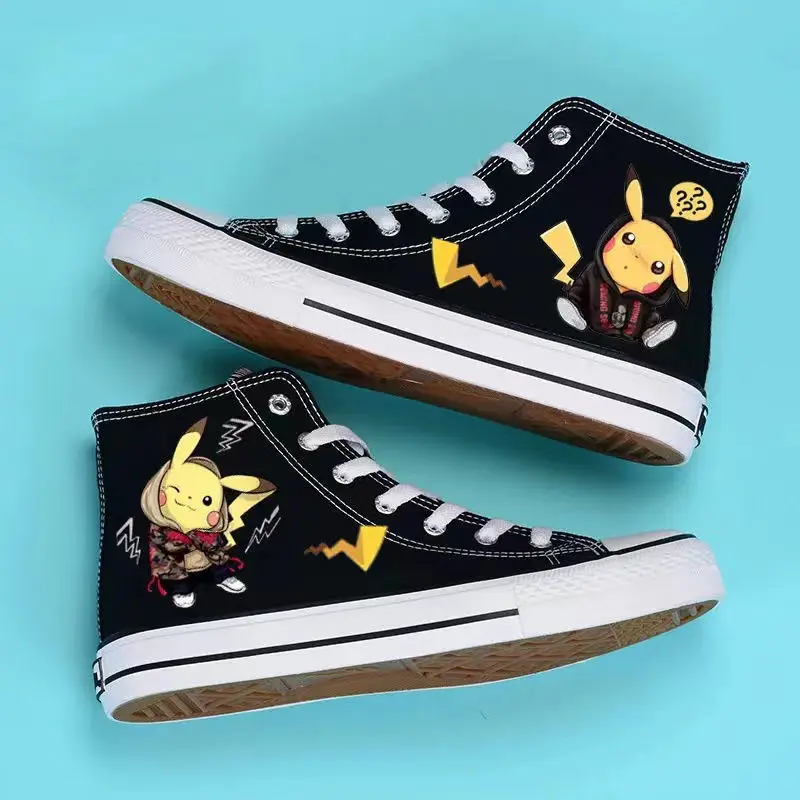 Detective Pikachu Monster High Canvas Pet pokragon fondo piatto Fashion Board Shoes scarpe da donna Flats milwaufucesalas