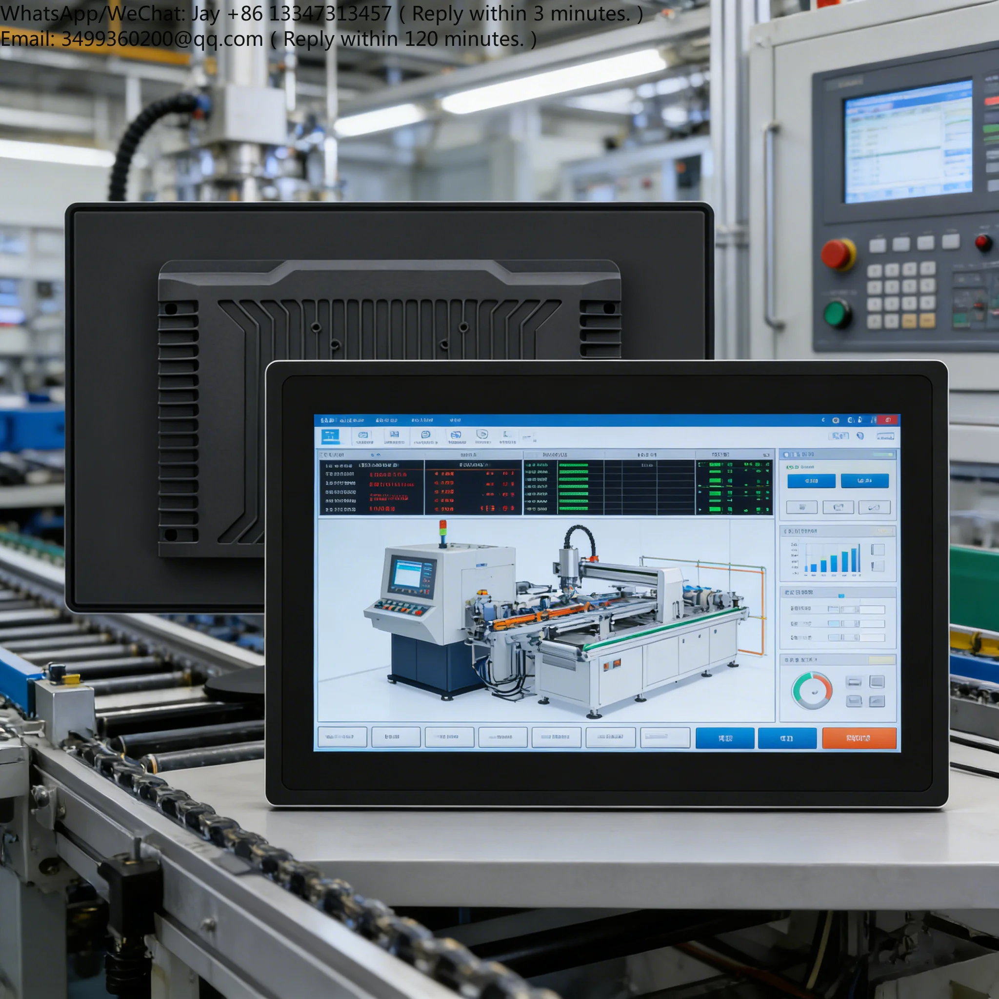 

Industrial Touch Monitors 7 10.1 13.3 15.6 Inch 4:3 IP65 Waterproof Capacitive IPS Panel with Wall Mounted Installation