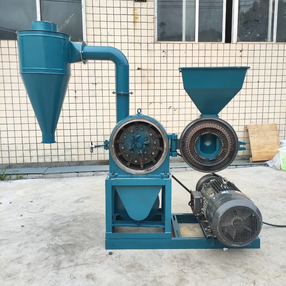Industrial High Yield Disc Corn Grinder Machine Professional Wheat Bean Fine Processing Device for Feed Plant