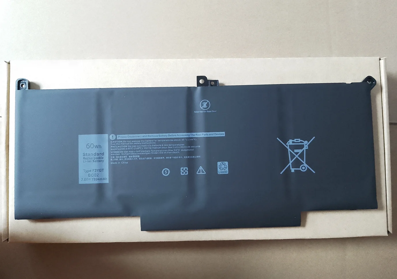 F3YGT for Dell Battery Latitude 7480 12 13 7000 7280 7290 E7280 E7290 E7380 E7390 7000 7380 7390 7480 7490 2X39G 4.9 3