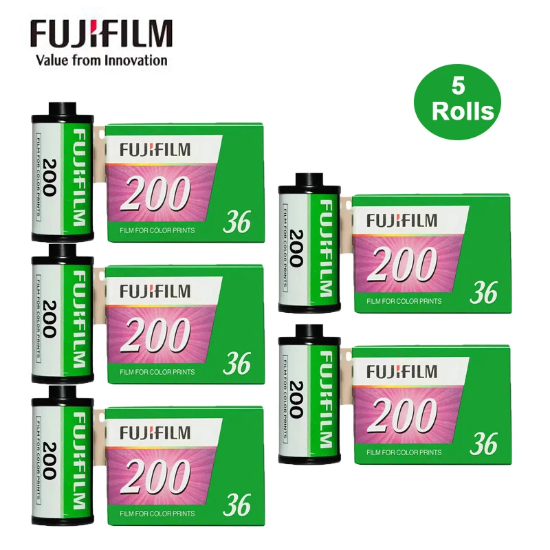 1/3/5/10 Rolls Fujicolor 200 Color 35mm Film Fujifilm 36 Exp Per Roll for 135 Format Camera H35/M38/M35/H35N Film