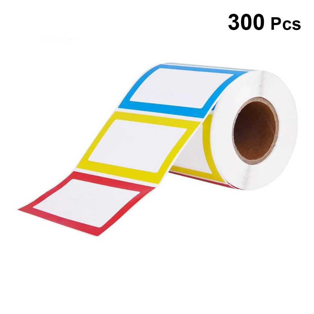 

300Pcs Self Adhesive Blank Label Stickers Classification Price Tag Marker for Office Commodity Kitchen Store Library Hospital