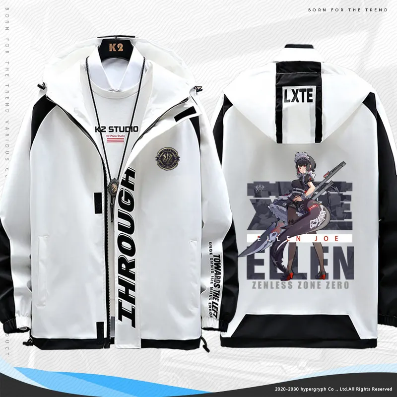 Ellen Joe Zenless Zone Zero Long Sleeve Jacket Unisex Coat Hoodie Zipper Fashion Cool Hooded Sweatshirt Top Cosplay Costume