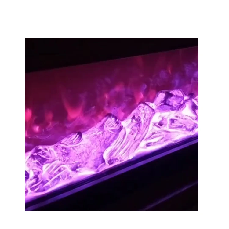 

33-дюймовый электрический камин-вставка с LED-эффектом пламени, сенсорным экраном и пультом ДУ, энергоэффективный, для дома и отелей