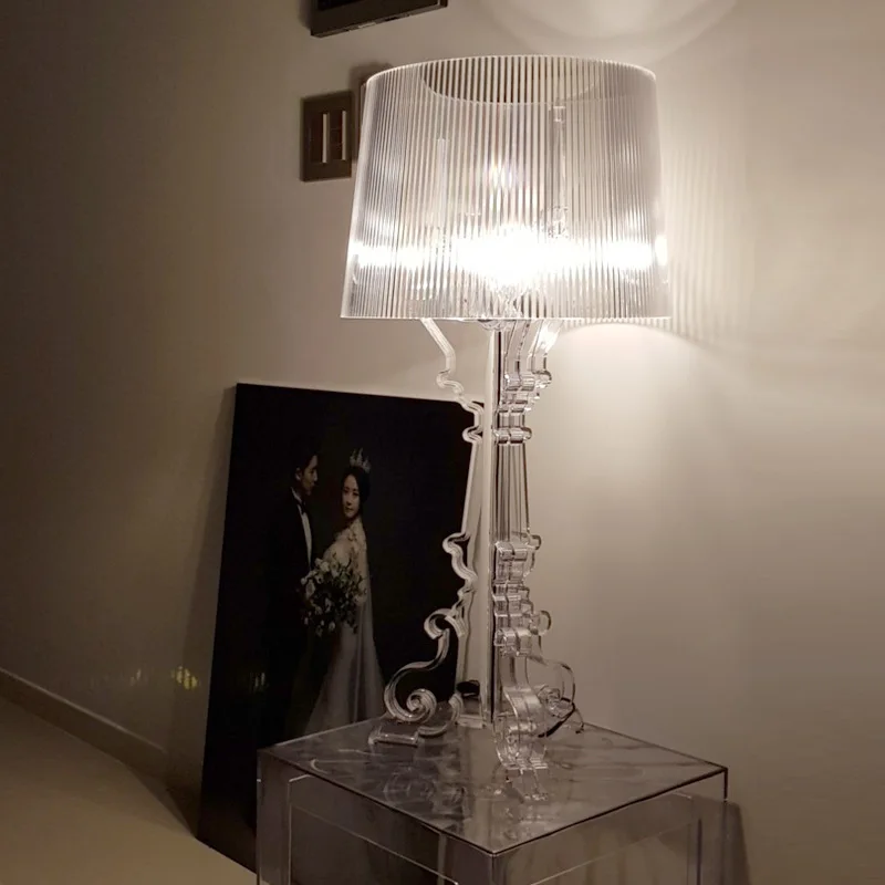 Acrylic Desk Lamp Creative Simplicity for Bedroom Study Room Personalized Decoration Baroque Ghosting Table Light Room Decor