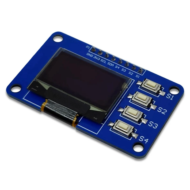 0.96 Inch OLED Display Module 12864 Screen Module With Matrix & 4 Key Keyboards IIC