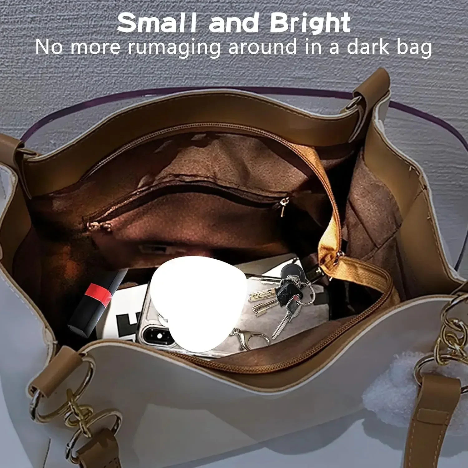 

Purse Light Handbag With Automatic Sensor Bed Lamp Heart Light Gift Ideas Women