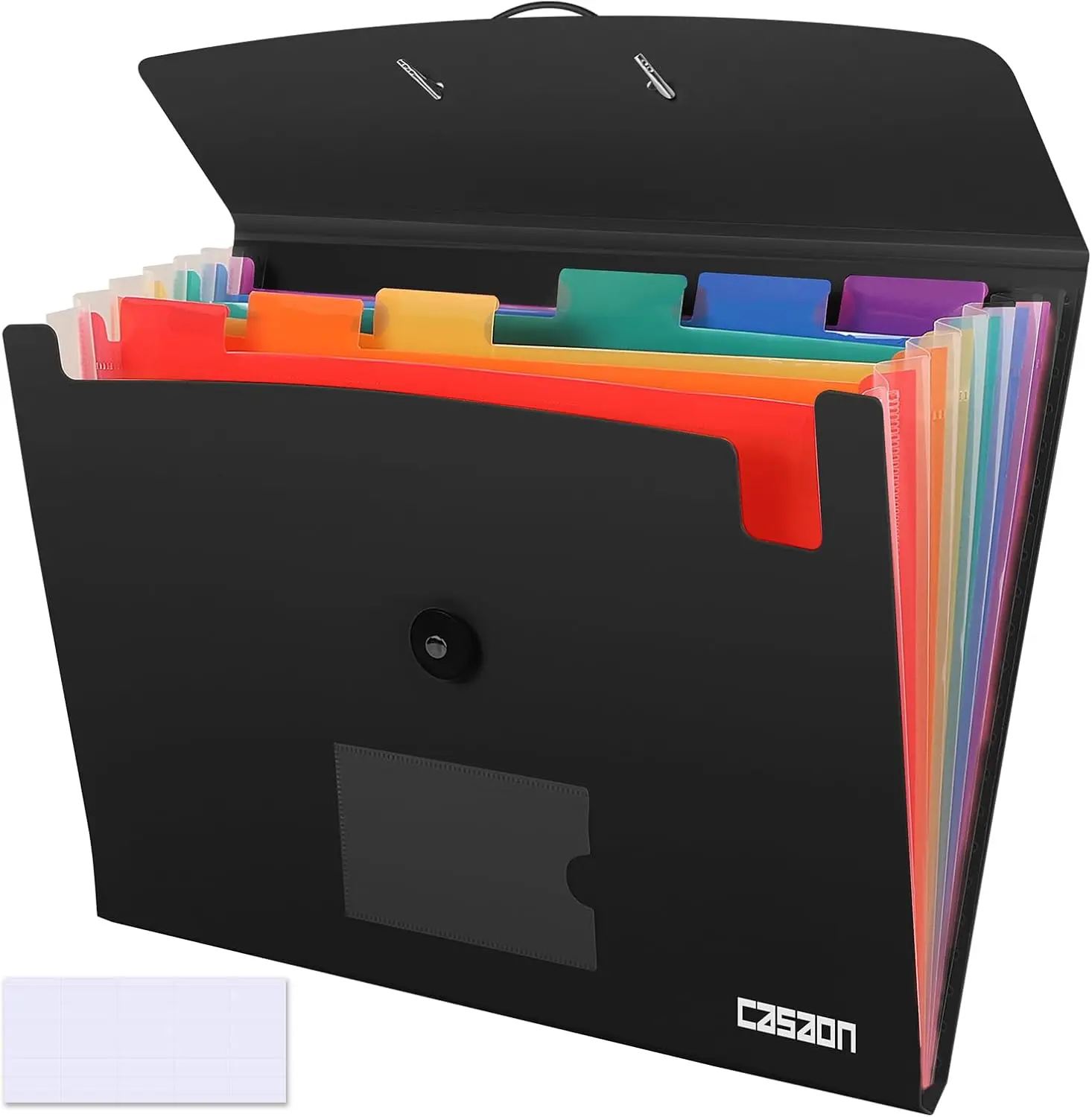 

7 Pocket Expanding File Folder for A4 Letter Size Paper, Portable Document Organizer