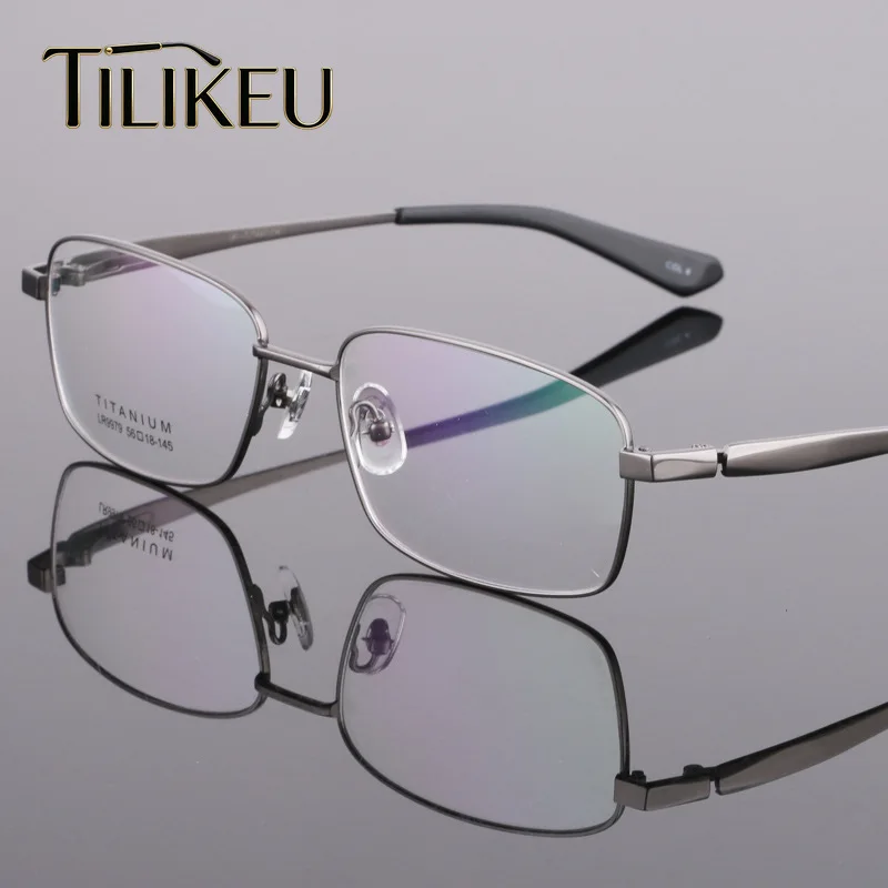 New Fashion Ultra-Light Pure Titanium Glasses Frame Men Classic Business Casual Square Eyeglasses Women Luxury Titanium Eyewear
