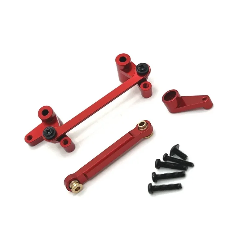 Conjunto de dirección de Metal para Wltoys 144016 144018, conjunto de varilla de enlace Servo, piezas de actualización de coche RC, accesorios