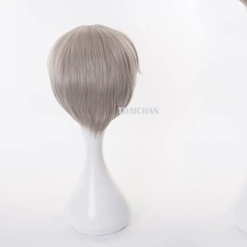 2024 Anime Jujutsu Kaisen Toge Inumaki Cosplay Gray Short Heat Resistance Synthetic Hair Halloween Carnival Party Costume Wig