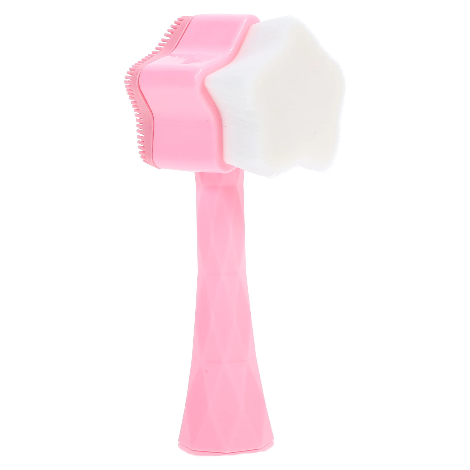 

Facial Cleansing Brush Soft Durable Plastic Safe Comfortable All Skin Types Ergonomic Handle Lightweight Portable Home Travel