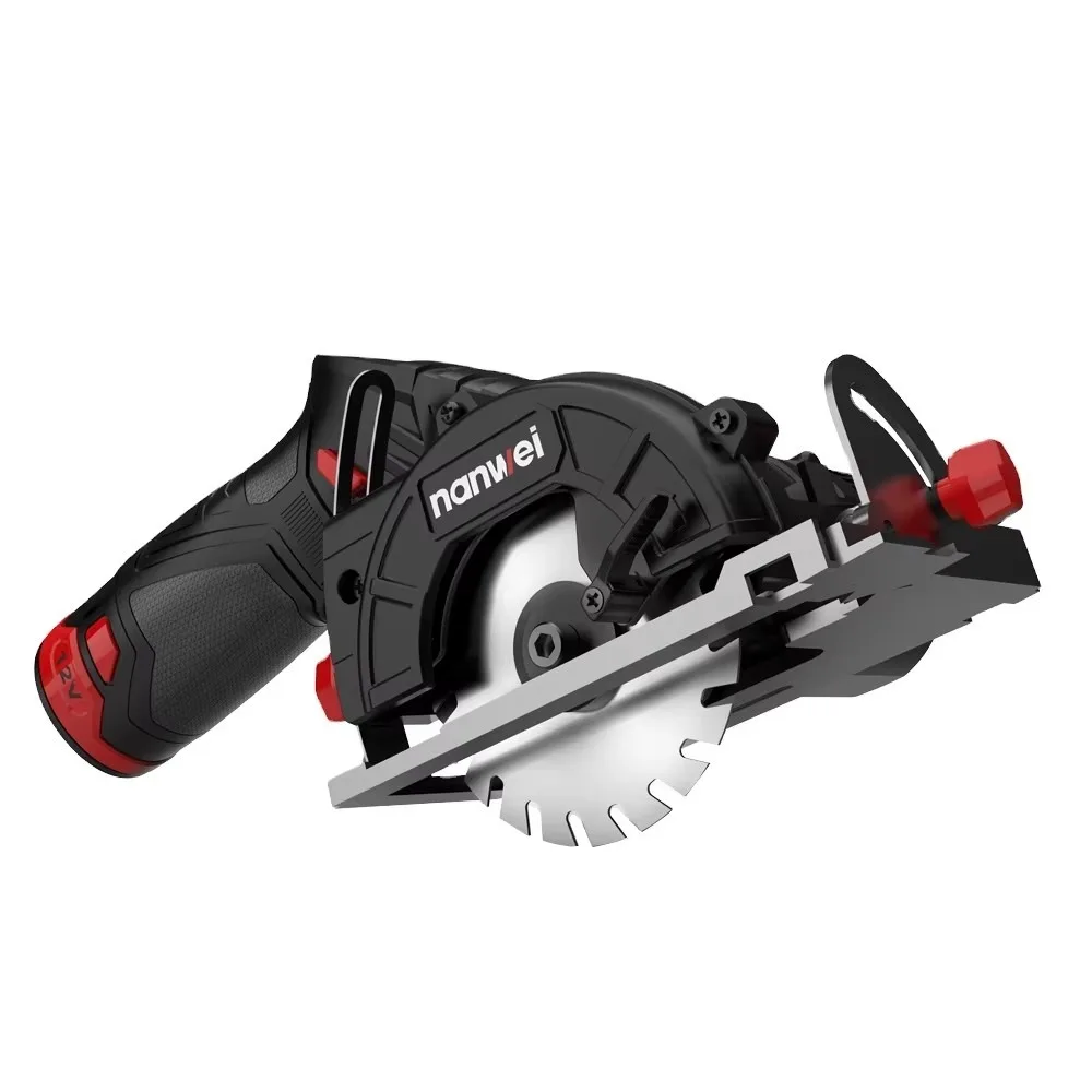 NANWEI 12V Mini Circular Saw 3 Inch Cordless Cutting Tool for Wood Plastic Box Compact DIY Woodworking Saw