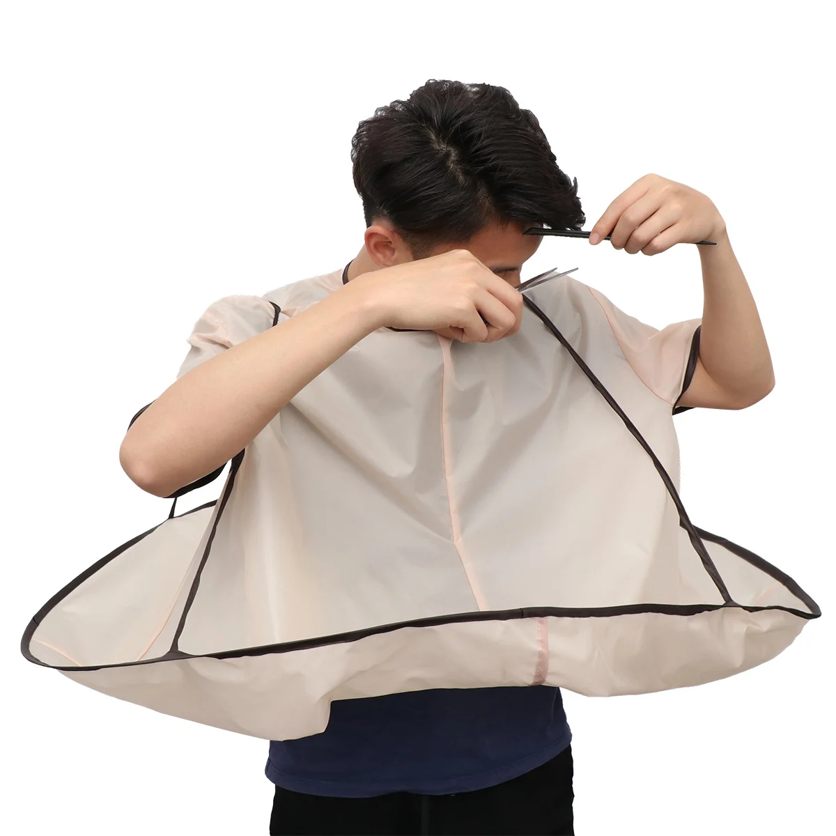 

1 шт. складной плащ для стрижки волос, водонепроницаемые принадлежности для парикмахера, мягкая нейлоновая накидка для салона, легко чистящаяся, прочный аксессуар для укладки