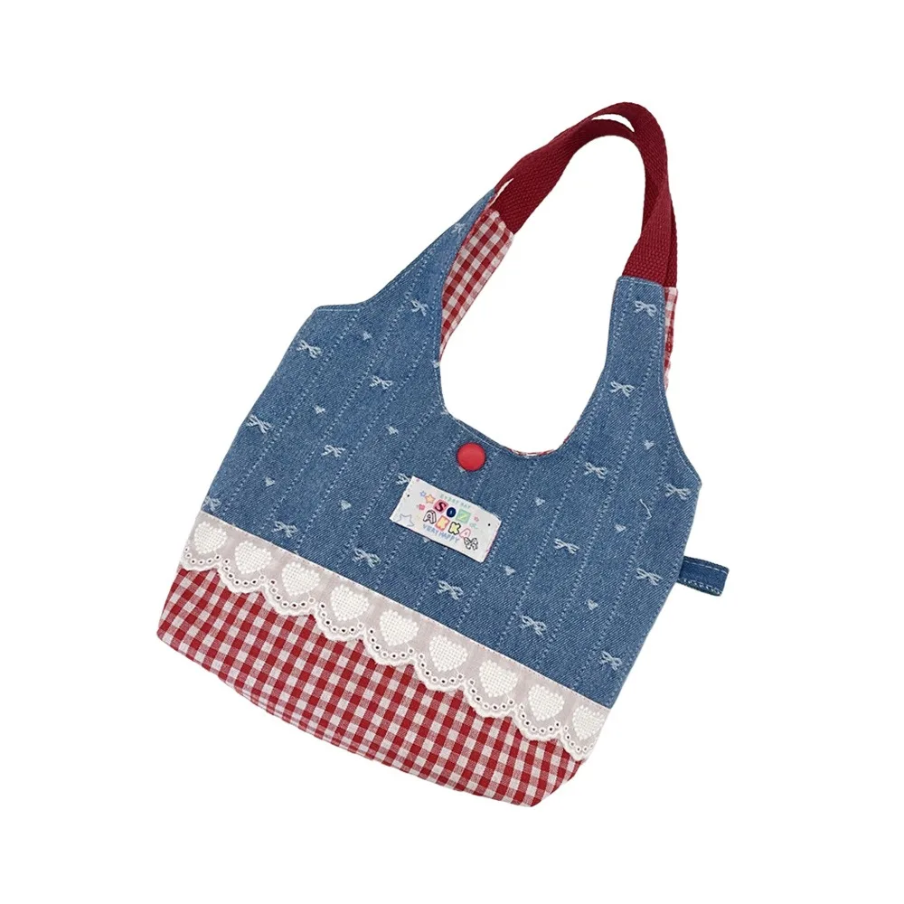 

Для отдыха INS милая кружевная сумка с бантом/звездным принтом женская сумка большой емкости сумки-тоут