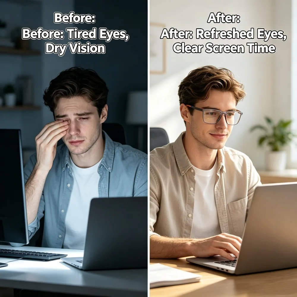 2 Pairs of Men's Progressive Multi-focus Reading Glasses, Light Sports Square Anti-blue Light Glasses, Driving Office Daily General Men