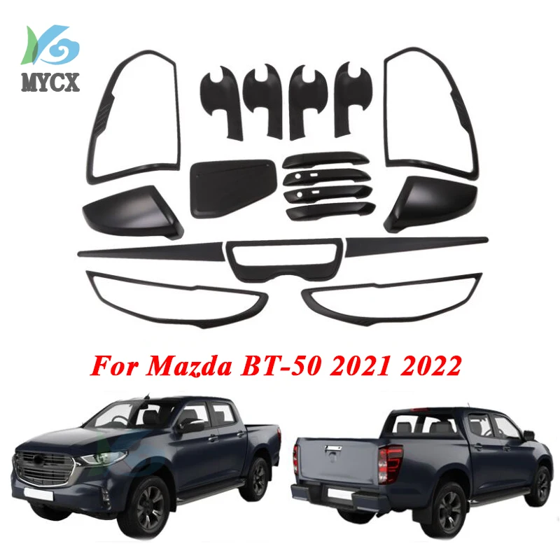 Chrome Kits light cover handle fuel tank For Mazda Bt50 BT-50 2021 2022 car accessories