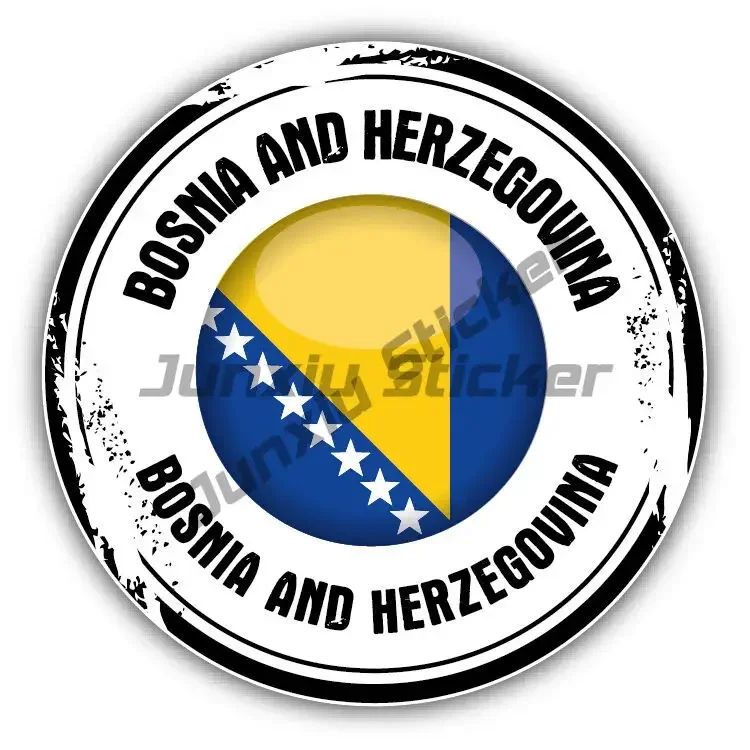 Bosnia and Herzegovina Flag Car Bumper Sticker DIY Decal Surfboard Camper Travel Decoration