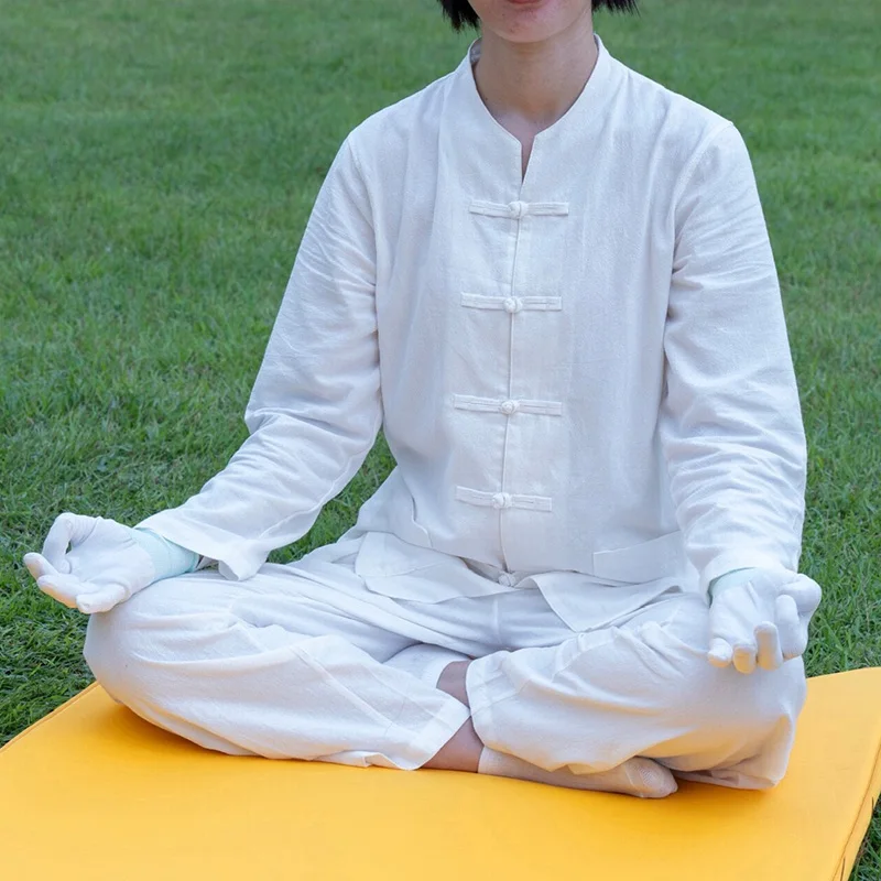 

Ретро китайский кунг-фу тай-чи одежда боевые искусства ушу униформа 100% хлопок топы + брюки комплект тай-чи йога спортивный костюм для упражнений