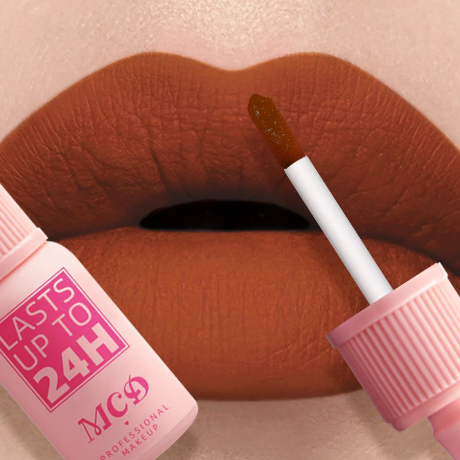 Brillo de labios mate de terciopelo Sexy, lápiz labial líquido rojo, maquillaje de belleza desnudo, resistente al agua, tinte de labios de larga duración, maquillaje para mujeres