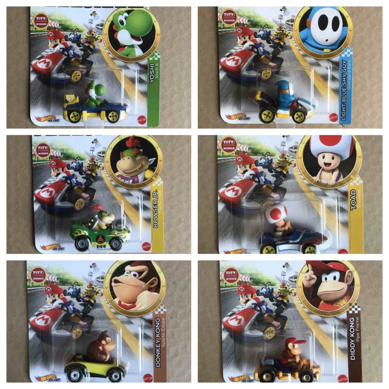 Nuevo Hot Wheels Premium The Super Mario Bros película Kart Wario Luigi fontanero Van Koopa Troopa Toad Donkey Kong modelo de coche fundido a presión