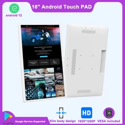 Narrow Edge 16 Inch PAD Android 12 POE Tablet Wall-Mounted Monitor 1920*1200P Smart Home Touch Screen Multi-media Player VESA