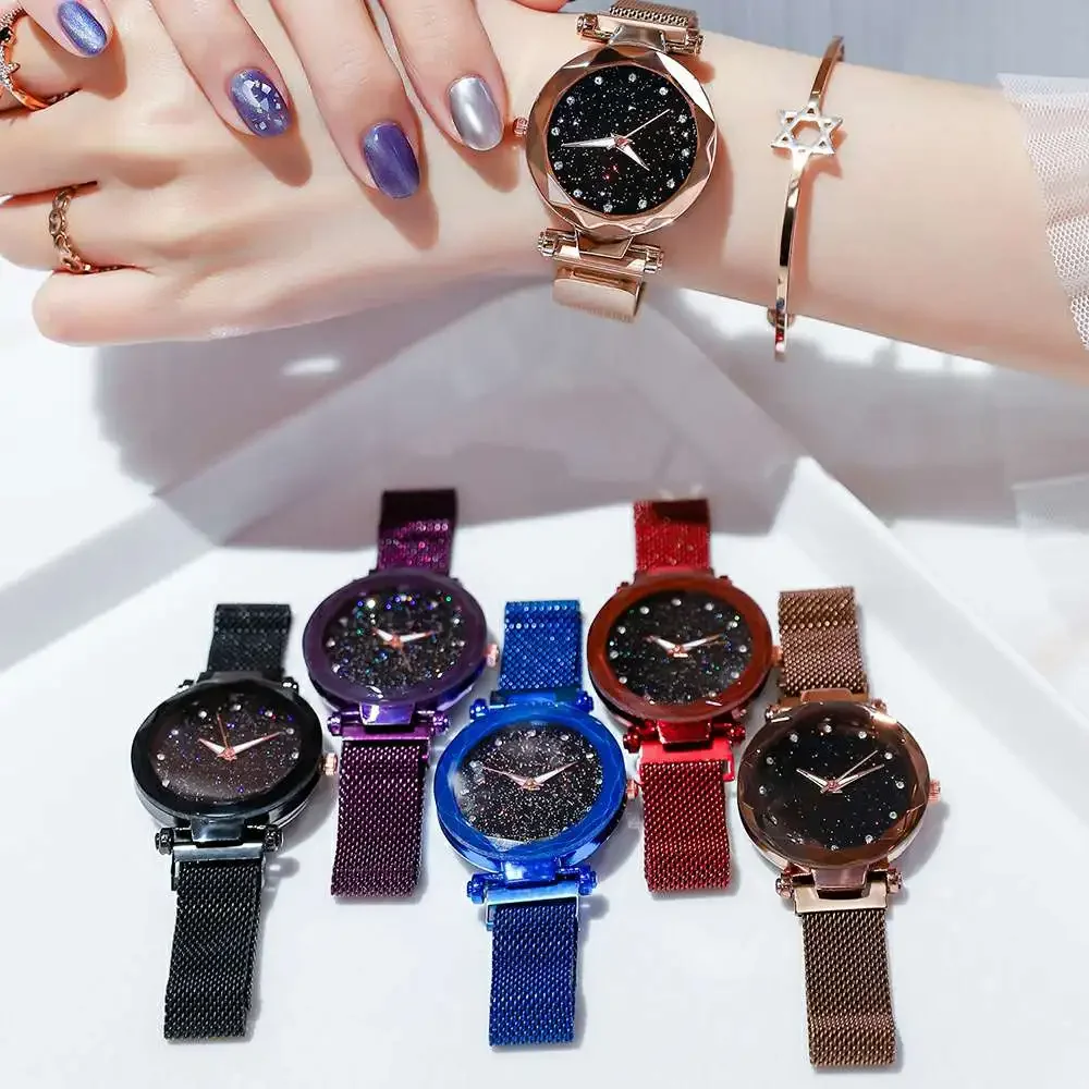 

Ladies Magnetic Luxury Women Watches Fashion casual Diamond Female Quartz Wristwatches Relogio Feminino Zegarek Damski