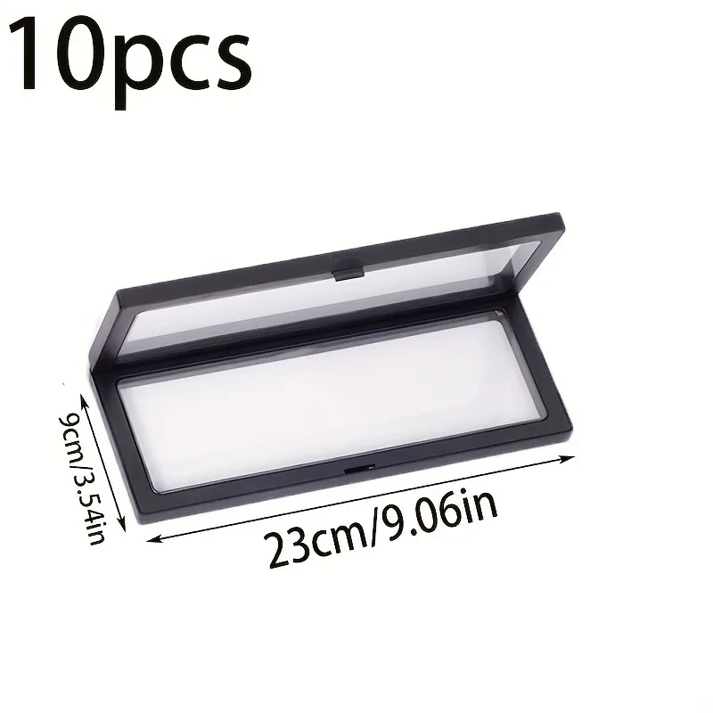 10 قطعة إطار عائم شفاف رف شاشة صندوق تخزين عائم صندوق عرض المجوهرات قلادة سوار ساعة صندوق الغبار