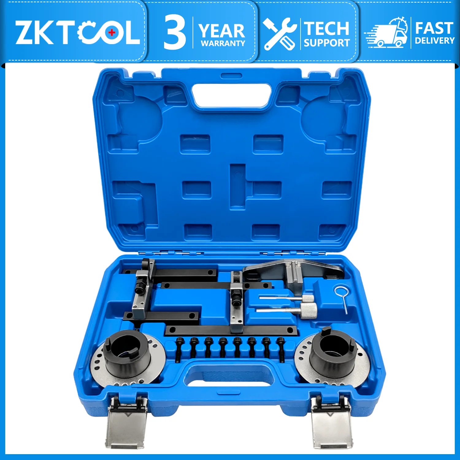 ZKTOOL Motorsteuerzeiten-Werkzeug für Ford Focus Fiesta 1.0T 3-Zylinder EcoBoost Nockenwellen-Ausrichtungs- und Verriegelungs-Kit OEM 303-1605 303-1604