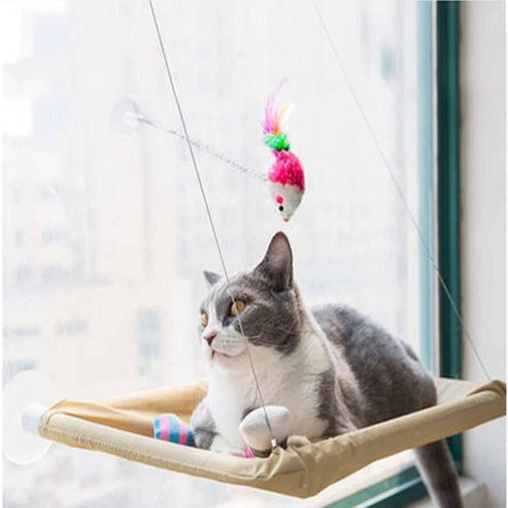 New Cute Pet Hanging Beds Bearing 20kg Cat Sunny Window Seat Mount Pet Cat Hammock Comfortable Cat Pet Bed Shelf Seat Beds