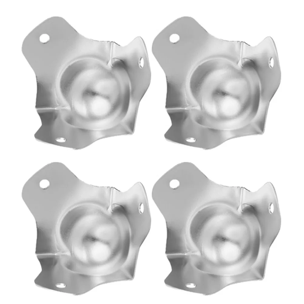 

4Pcs Metal Ball Shaped Corner Protectors Shock Absorbing Edge Protectors for Flight Cabinets Furniture Storage Cases Office