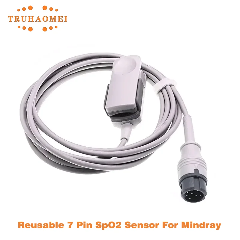 8 Pin Reusable SPO2 Sensor for Mindray Beneview T5 T6 T8 OXI-MAX Tech Pulse Oximeter SAO2 Probe Multipul Sizes IMEC IPM Series