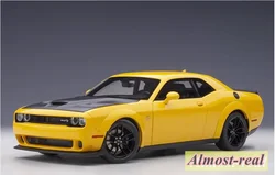 AUTOart 1/18 For DODGE CHALLENGER SRT 2018 Alloy Model Car Diecast Ornaments Birthday Gifts Hobby Display Collection Yellow