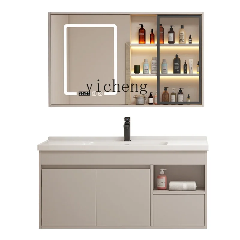 

Zz bathroom cabinet combination modern simple hand wash basin light luxury toilet washstand