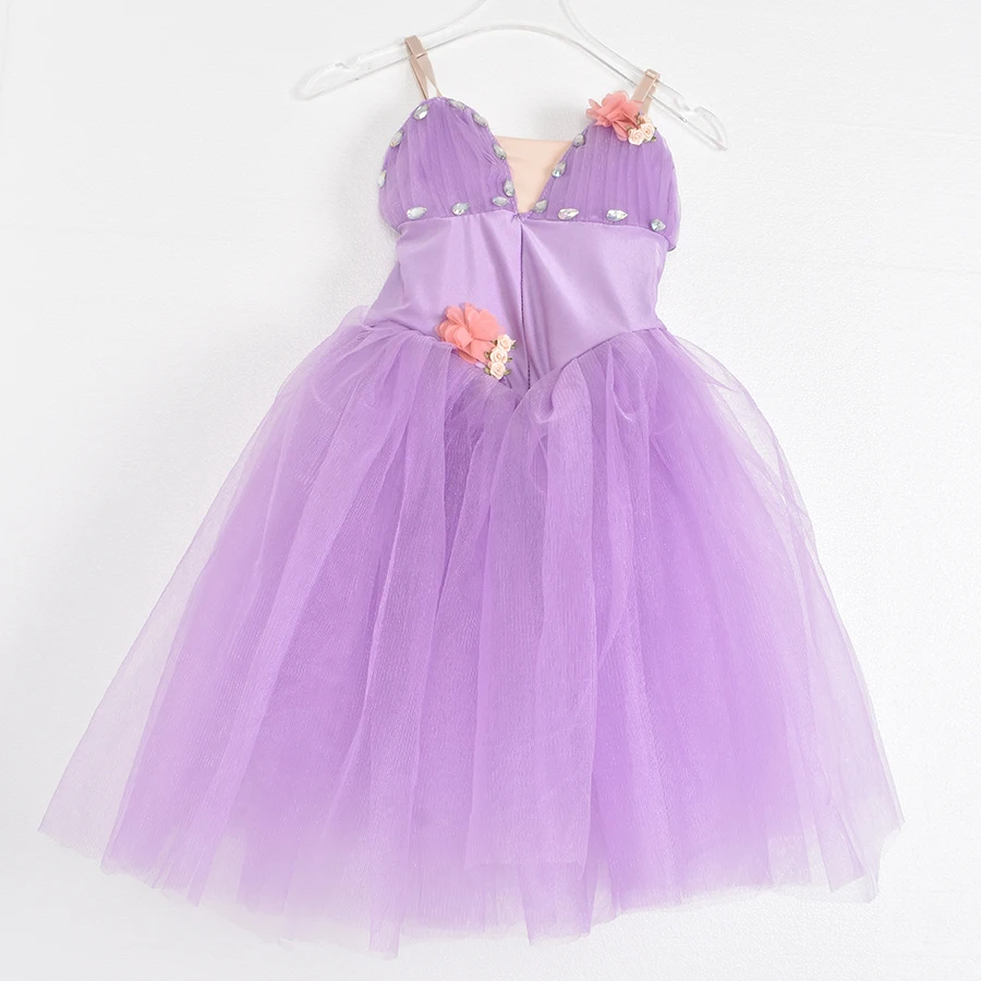 

New Girls Ballet Skirt Childrens Professional Ballet Costume Performance TUTU Skirt Fairy Puff Skirt Long Gauze S