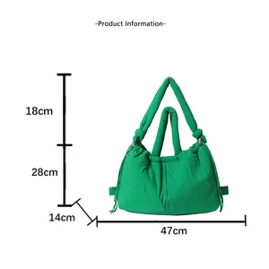 Rahat naylon, yumuşak yastıklı çanta tasarımcısı yumuşak puf-kadın omuz crossbody kılıf çanta basit retro büyük kapasiteli çanta-l Çantanın ilk 10 satışı-dolgulu-büyük-8 numara