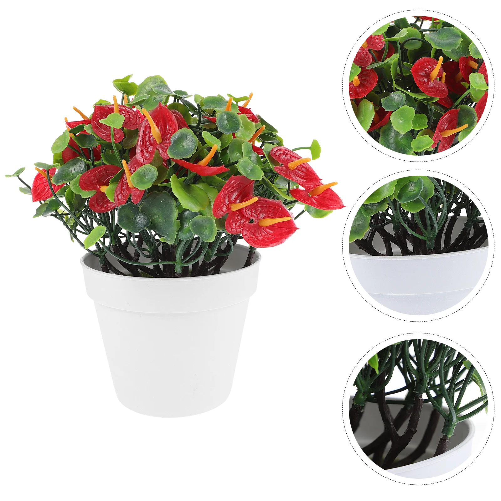 

Artificial Potted Plant Faux Bonsai Decor Realistic Simulation Small Indoor Decoration for Home Office Table Centerpiece