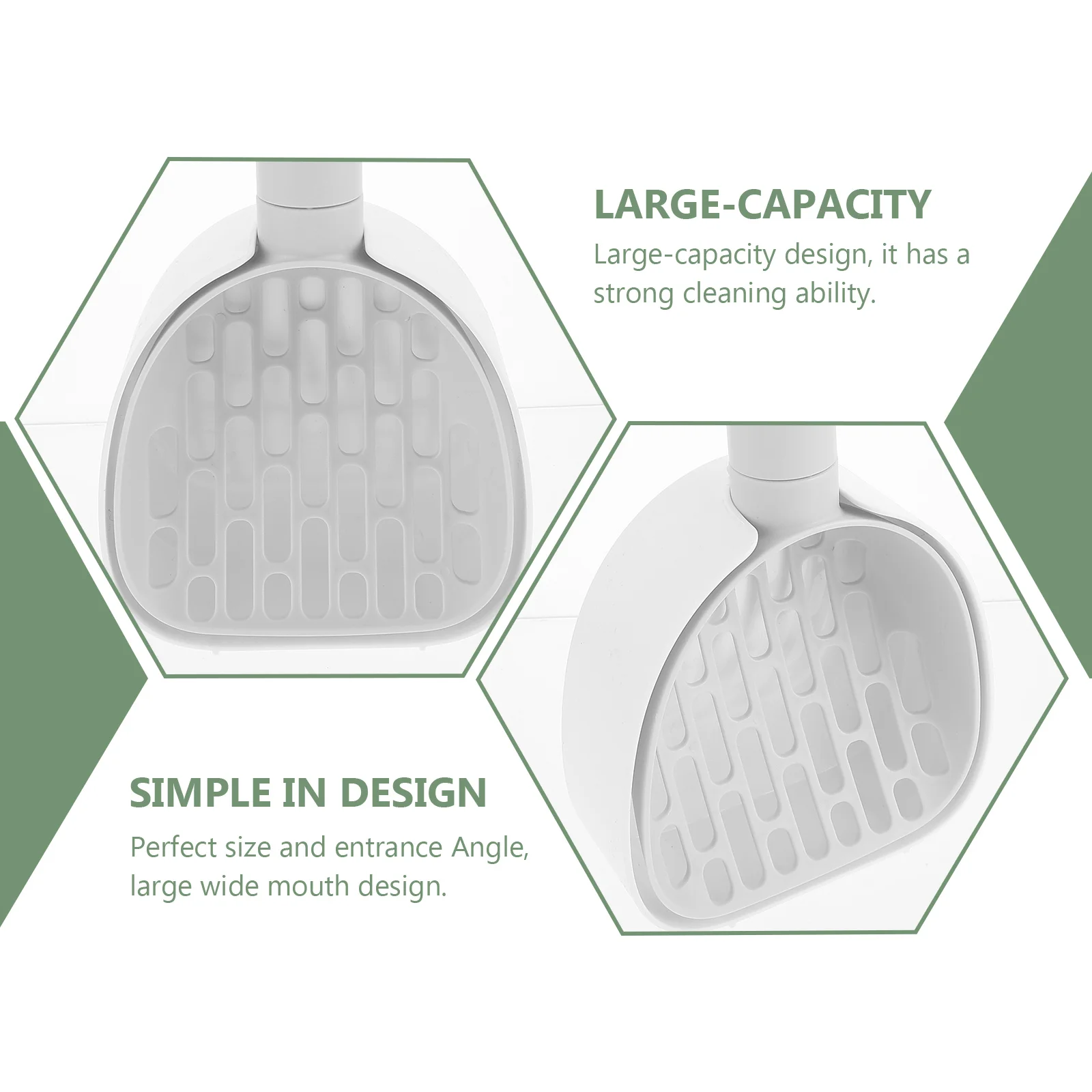 

Cat Litter Shovel Cleaner Scoop Trash Can Plastic Litterbox Scooper White Scoops