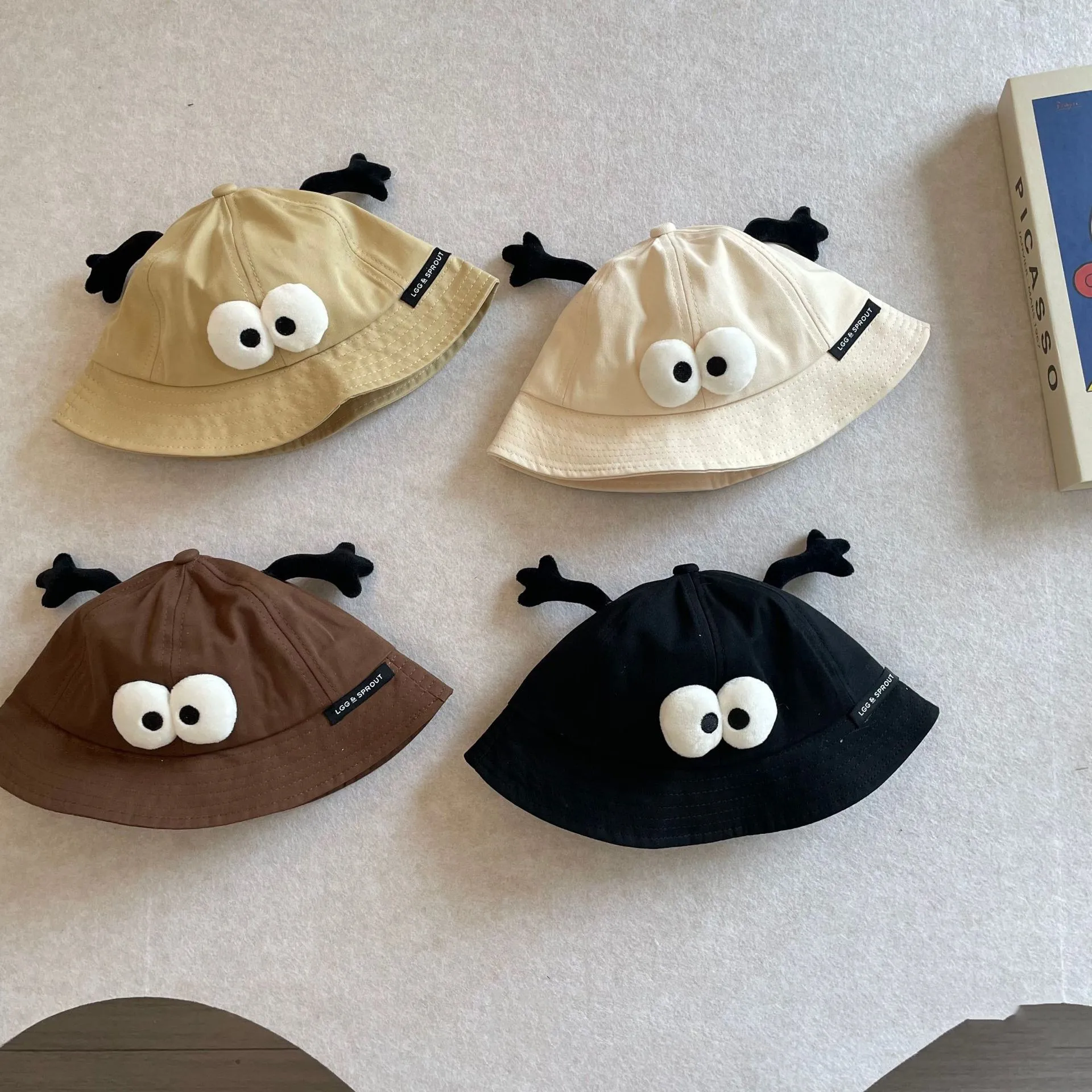 Cute Cartoon Boy Girl Fisherman\'s Hats Outdoor Sunshade Children Basin Hat Sunscreen Baby Sun Bucket Cap Cotton Kid Casual Caps