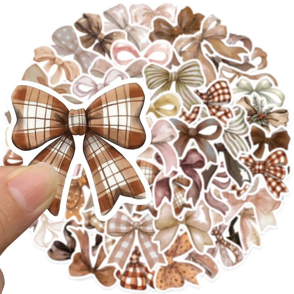 

10/50pcs Cute Simple Bow Stickers Lovely Girls Bowknot Decals DIY Notebook Suitcase Phone Fridge Guitar Garffiti Sticker Toys