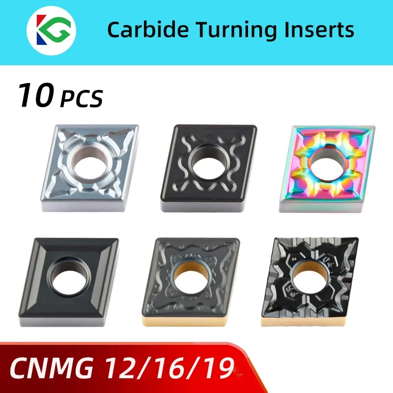 Inserções de Carboneto de Torneamento Externo Cnmg Placas de Corte Pastilha Rasgada Cnmg120404 120404 Ue6020 Us735 Vp15tf 10 Pcs