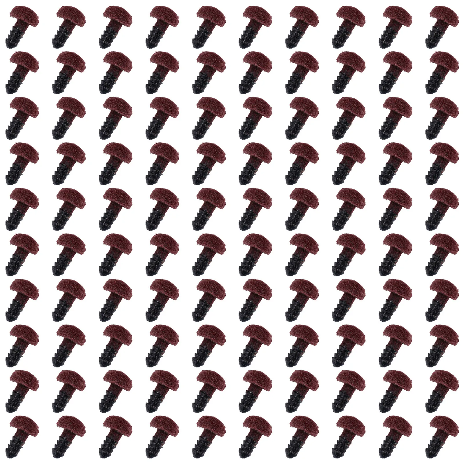 100Pcs Flocking Triangle Cartoon Noses Non-Toxic Safe Bear Nose Making Accessory DIY Craft Nose for Handmade Use
