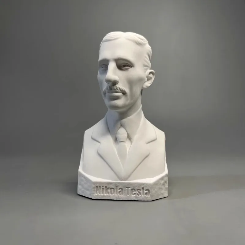 

Nikola Tesla Physicist Model Plaster Sculpture Bust Bookcase Desktop Decoration Crafts Home Aesthetics Gypsum Ornaments Decor