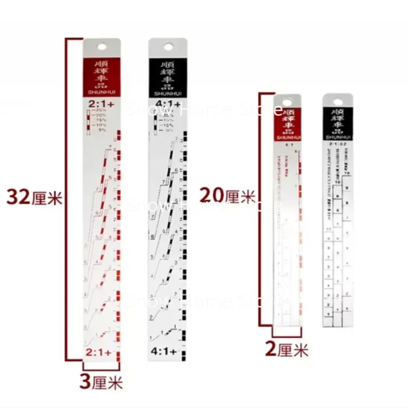 Car Paint Measure Ruler 2:1 and 4:1 Aluminium Alloy Car Coating Color Paint Stick Tools for Car Paint NEW 1PC