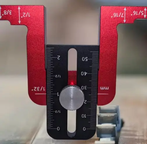 Woodworking Height Gauge Aluminum Alloy Adjustable Depth Ruler For Table Saw Circular Saw Router Milling Measurement Tool