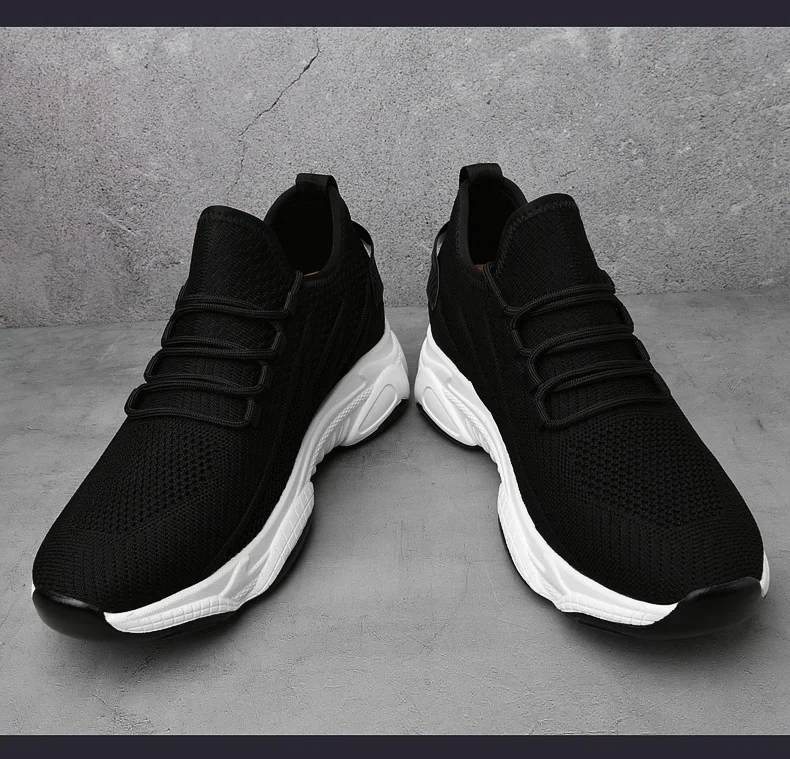 Sommer Männer Aufzug Schuhe Atmungsaktive Mesh Höhe Erhöhen Turnschuhe Männer Schuhe Innen Länge 7 cm Outdoor Freizeit Weiß Größere Schuhe – Detail 28