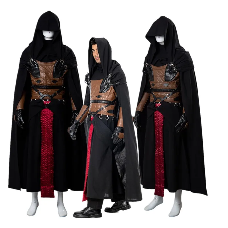 

TV Fantasy Revan Cosplay Fantasia Space Battle Knight Disguise Costume Adult Men Cloak Outfits Halloween Carnival Party Suit